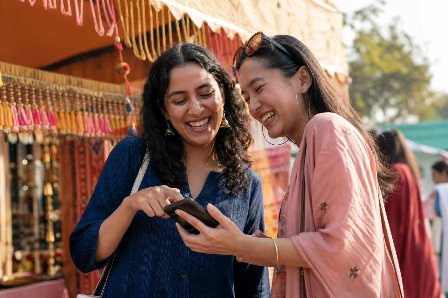 Friends connecting through shared moments